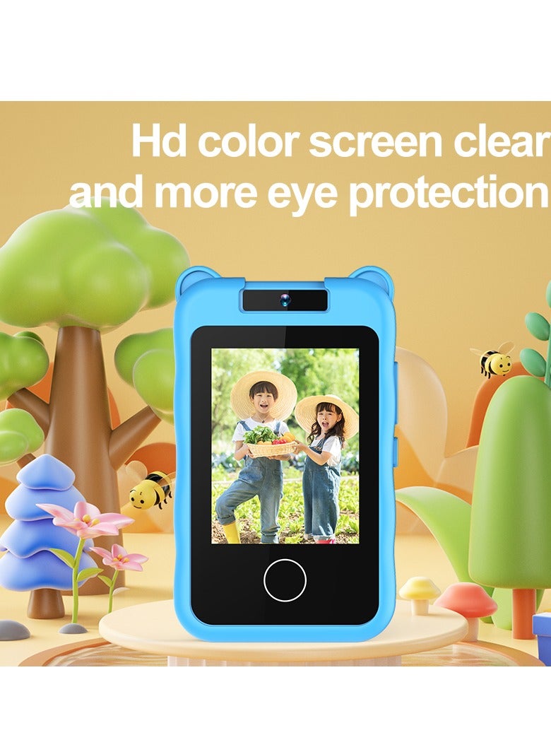 بلو فاير هاتف ذكي جديد للأطفال مع كاميرا لمس 2.8 بوصة - دقة 48 ميجابكسل، فيديو 1080P، عدسة دوارة 180 درجة، ألعاب ذكاء، مشغل موسيقى، هدية تعليمية للأطفال الصغار - Image 4
