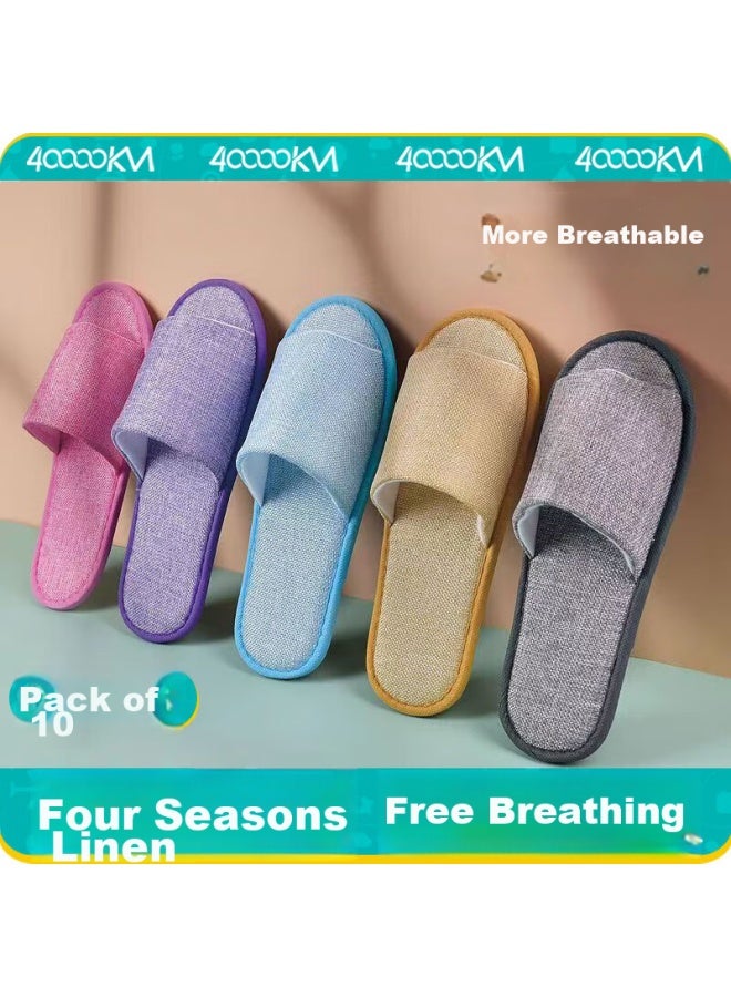 Forty thousand kilometers 40,000 Km Disposable Slippers For Home Guests, Hotel Travel, Portable, Thickened Non-slip Slippers For Men And Women, Sw80365, Double 5 Colors  - Image 1