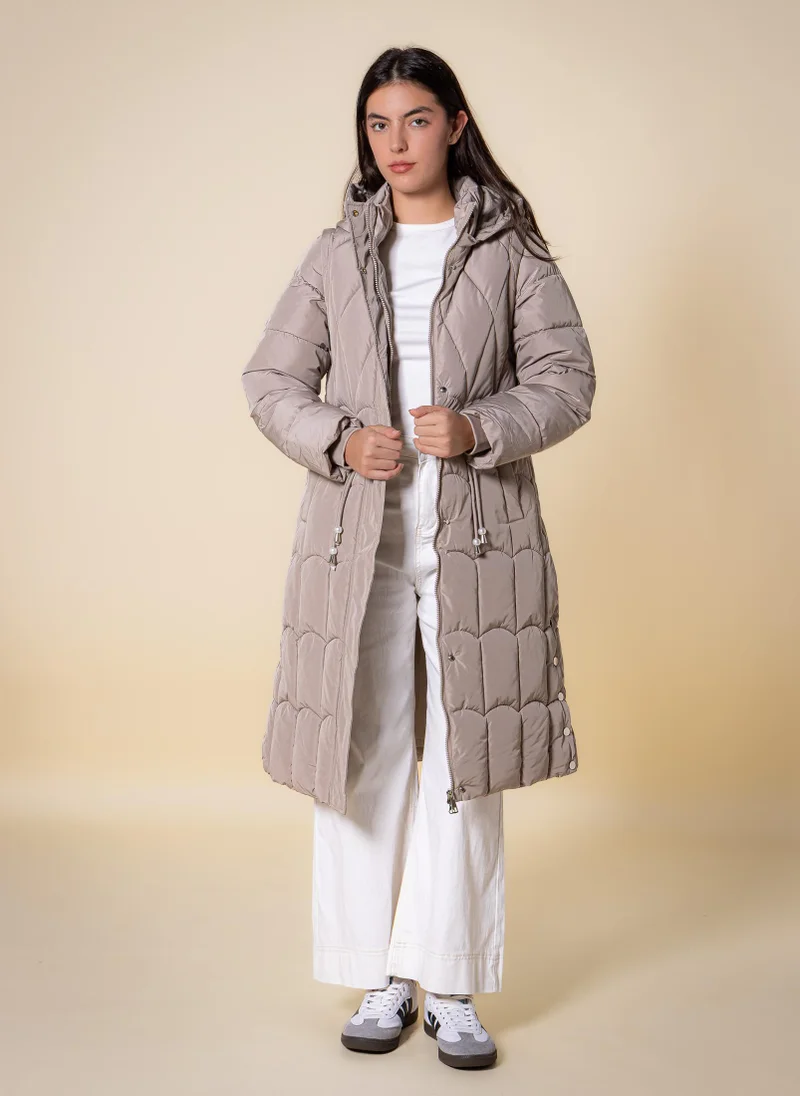 LONG DETAILED PUFFER JACKET