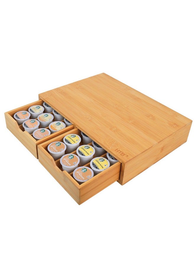 HTB K Cup Holder Compatible with K Cups,Coffee Pod Holder Holds Up 30 Cups,K Cup Organizer Storage Drawer - Image 1