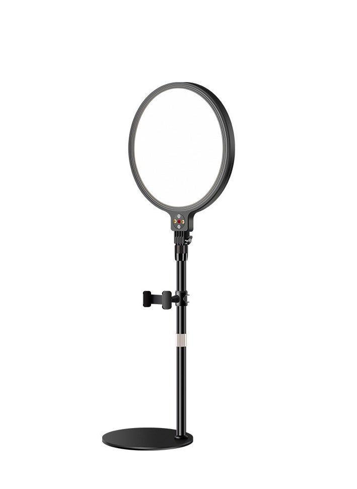 General 12" Large Ring Light ,retractable desktop support & Phone Holder Kit，6500k Dimmable Professional Full-Screen LED Photography Light Soft Light for Video Shooting/Meetings/Podcast/TikTok/Live Streaming  - Image 1