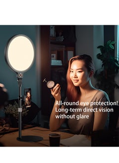 General 12" Large Ring Light ,retractable desktop support & Phone Holder Kit，6500k Dimmable Professional Full-Screen LED Photography Light Soft Light for Video Shooting/Meetings/Podcast/TikTok/Live Streaming  - Image 3