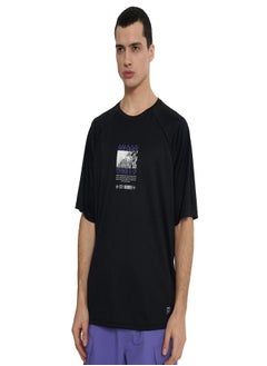 Athlex Men's T-shirt Black, Termit, Loose Fit, Durable Synthetic-Fiber Blend, Comfortable and Stylish for Active Lifestyles  - Image 2