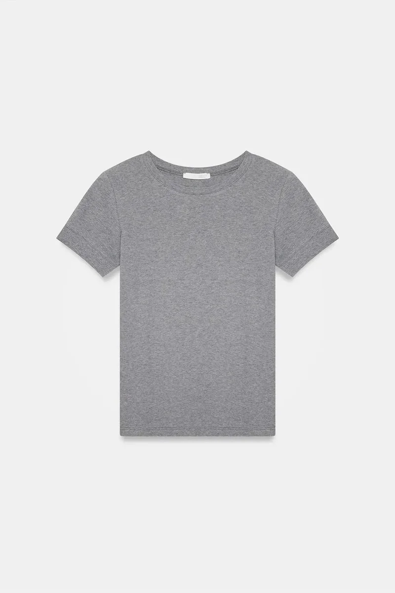 Dilvin Grey DILVIN Women's Slim Fit Crew Neck T-Shirt for Women | Best Price UAE