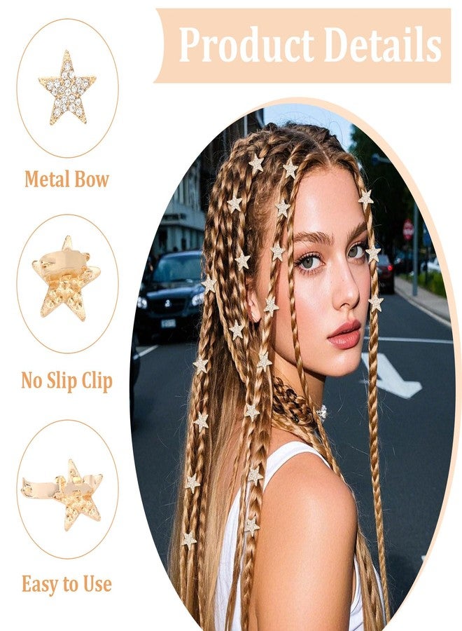 YISSION 20 Pcs Mini Rhinestone Star Hair Clips Small Decorative Gold Hair Clip Cute Star Hair Barrettes Gold Hair Accessories for Women Girls - Image 2