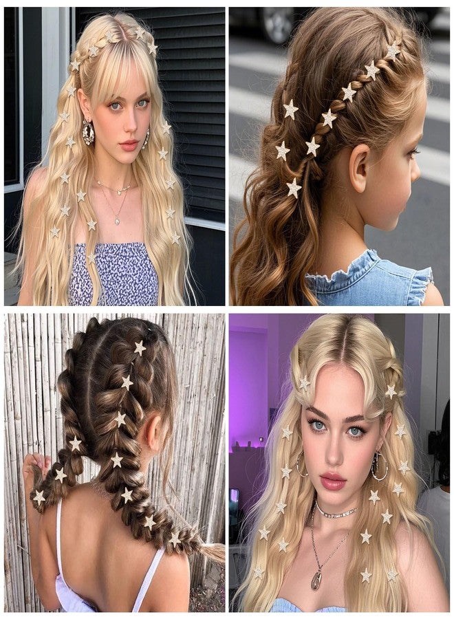YISSION 20 Pcs Mini Rhinestone Star Hair Clips Small Decorative Gold Hair Clip Cute Star Hair Barrettes Gold Hair Accessories for Women Girls - Image 3