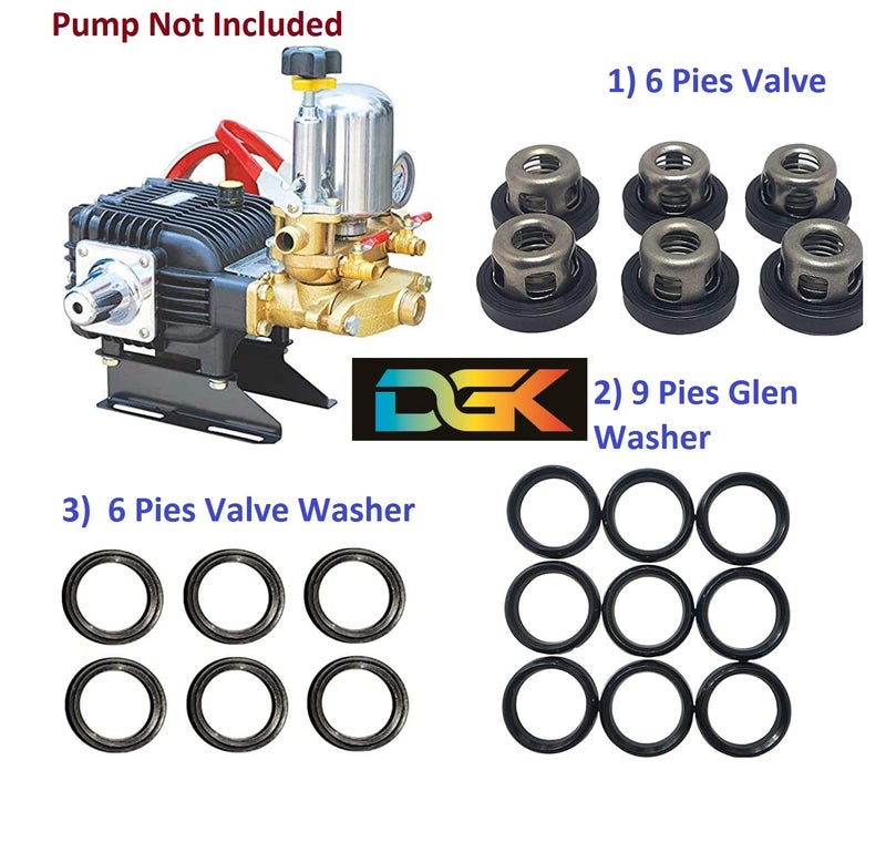 DGK Htp Pump 30L & 50L Repair Kit (Service Kit) With 6 Valve Seals, 9 Piston Glen Washers, 6 Complete Spring Valve Assemblies, Manual - Image 3