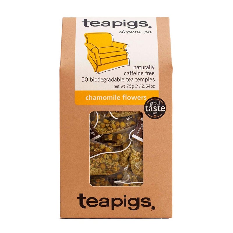 Teapigs Chamomile Flowers Tea Made With Whole Tea Leaves Natural Ingredients NonGMO CaffeineFree Sleep Tea  50 Count 1 Pack of 50 Teabags - Image 3