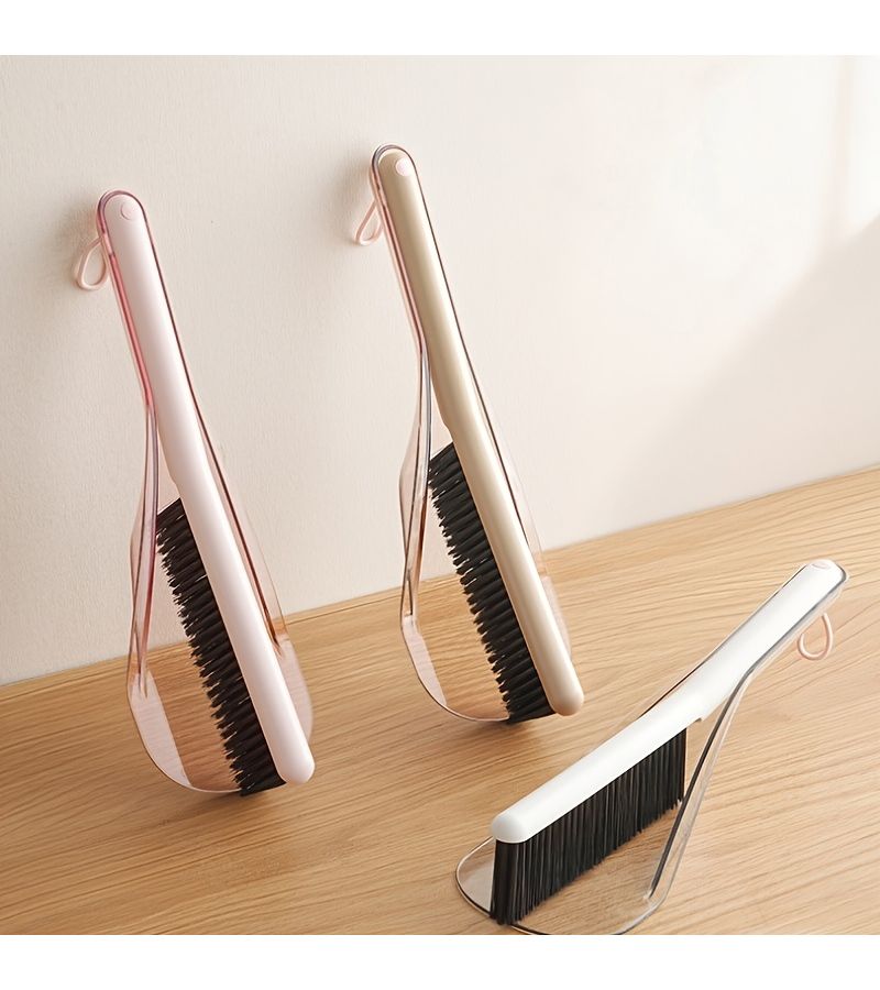 White Multipurpose Bed Sheet Folding Tool with Handhelp Broom for Sofa Bedroom Car Cleaning - Image 2
