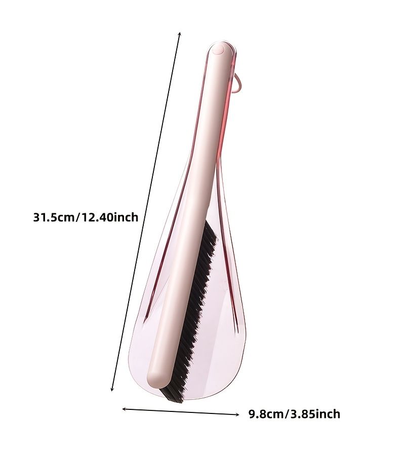 White Multipurpose Bed Sheet Folding Tool with Handhelp Broom for Sofa Bedroom Car Cleaning - Image 3