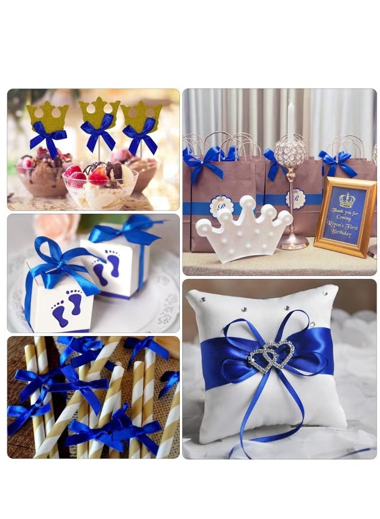 Generic Royal blue Ribbon, 38mm-40mm x 25 Yards Fabric Satin Ribbon for Gift Wrapping, Crafts, Hair Bows Making, Wreath, Wedding Party Decoration and Other Sewing Projects  - Image 3