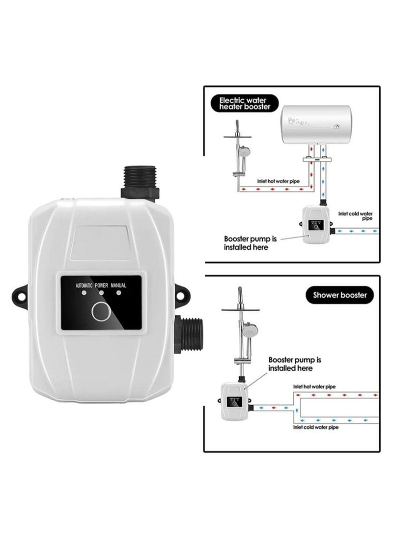 Y&D Water Booster Pump,24V Portable Automatic Pressure Pump,150W Shower Pump with Flow Switch, Hot Cold for Tap Water/Toilet/Bathroom (White)  - Image 3