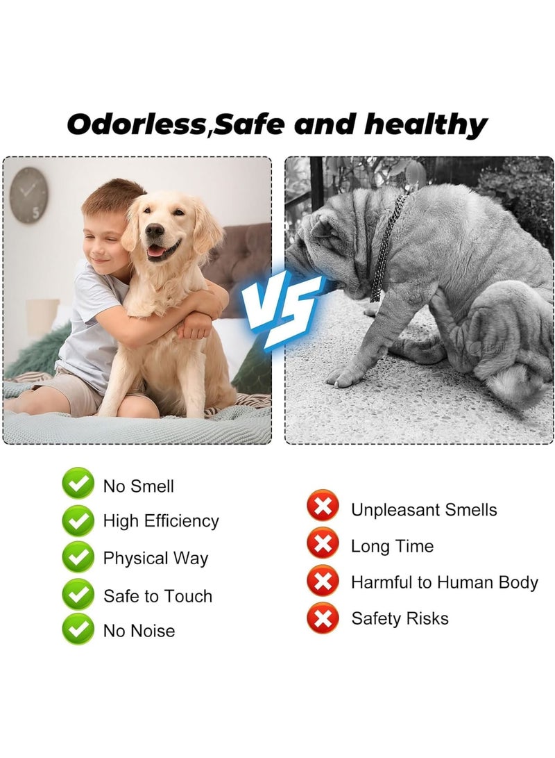 SOLARAE Flea Traps for Home, 2 Pcs Electric Flea Light with 4 Light Bulbs and 4 Sticky Discs, Odorless Non-Toxic Dome Flea Trap, Effective Flea Trap for Gnat, Moth, Safe for Children and Pets, White - Image 4