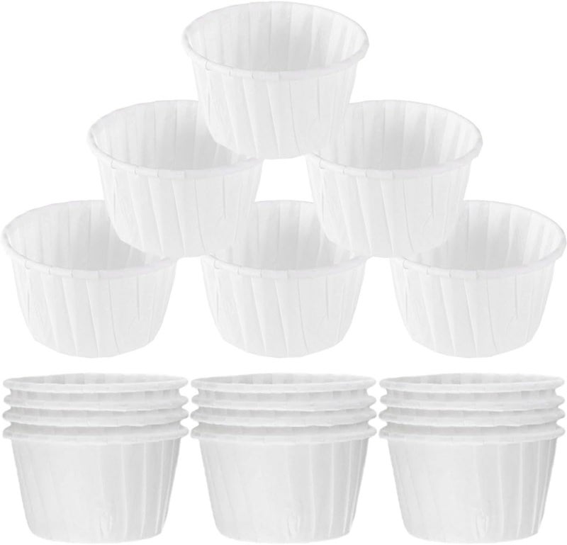 100pcs Large White Baking Cups Muffin Cupcake Paper Liners High Temperature Resistant Oil-proof Wrapping Cups for Home Baking and Party Use - Image 1