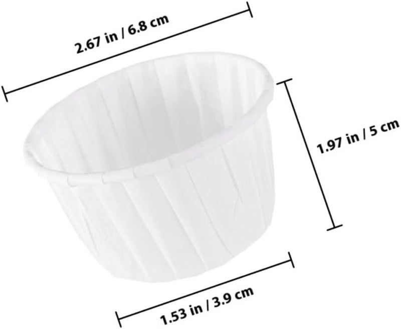 100pcs Large White Baking Cups Muffin Cupcake Paper Liners High Temperature Resistant Oil-proof Wrapping Cups for Home Baking and Party Use - Image 2