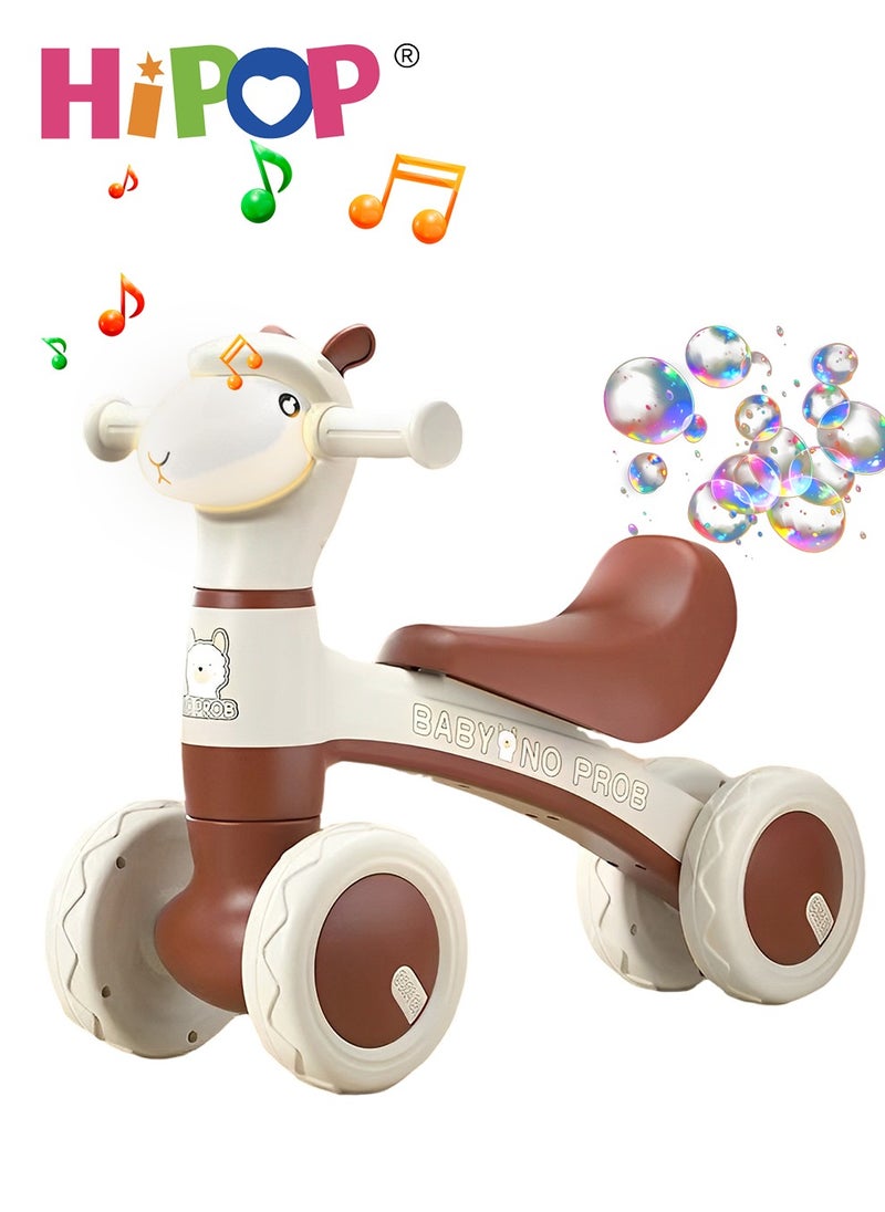 HIPOP - Balance Bike for Kids,Child Ride On Car with Bubble Spray,Light and Music,Friendly Training Balance,Ride On Toys as Children Gift - Image 1