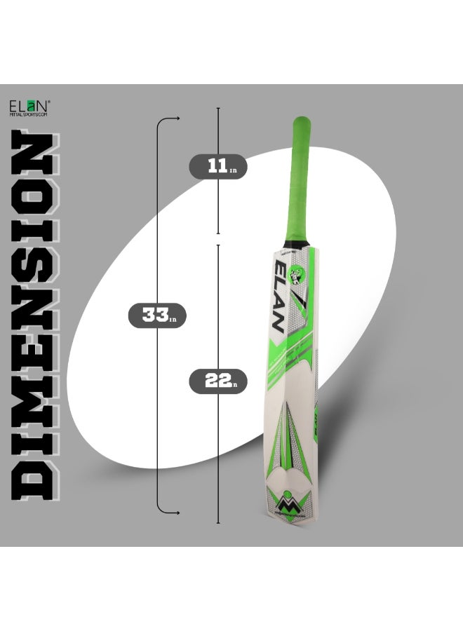 Elan New Berry Wooden Cricket Bat Full Size – Soft Ball Cricket Bat with Durable Wood Blade and Comfort Grip for Practice, Training and Recreational Matches for Soft Balls - Image 4