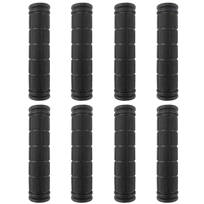 Kasteco 4 Pairs Bicycle Handle Bar Grips Mushroom Grips For Bmx/Mtb/Road Mountain Bikes (Black) - Image 1