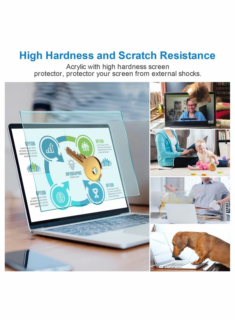 Y&D 15.6 Inch Blue Light Screen Protector Panel Eye Protection Anti Scratch Easy Hanging Type Acrylic for All Laptop  - Image 4