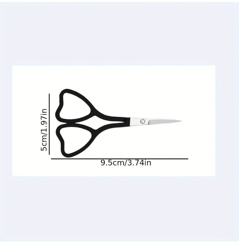 Pink Stainless Steel Heart Shaped Eyebrow Trimmer Beauty Scissors - Image 4