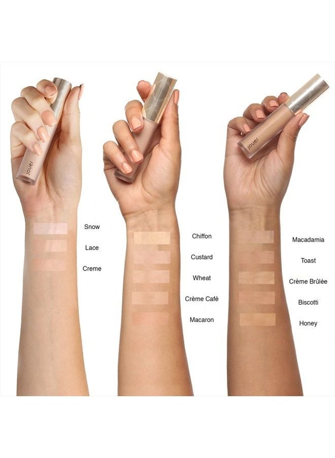 Jouer - Essential High Coverage Liquid Concealer - Soft Matte Finish - Color Corrector for Spot Coverage, Under Eye Dark Circles and Contour, Chiffon - Image 1