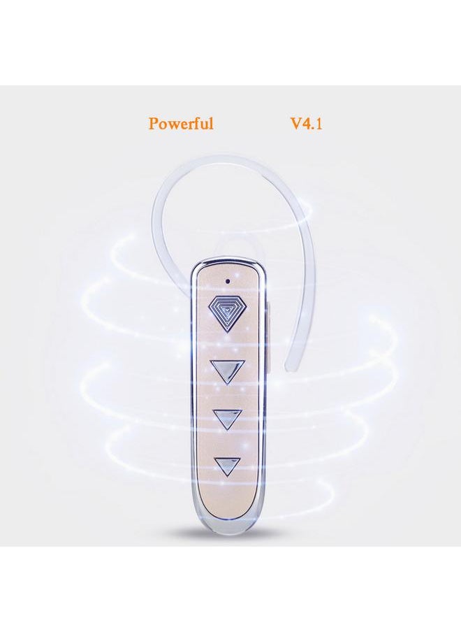 New Portable Wireless Bluetooth V4.1 Earphone Stereo Headset Handsfree Earbuds (Gold)
