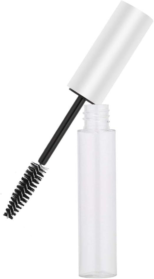 ANGGREK Mascara Tube10ml Empty Tube for Mascara DIY Eyelash Brush Container Bottle with Wand 10ml white cap  - Image 2