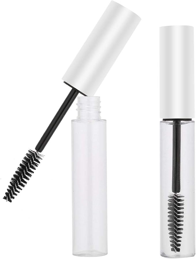 ANGGREK Mascara Tube10ml Empty Tube for Mascara DIY Eyelash Brush Container Bottle with Wand 10ml white cap  - Image 3