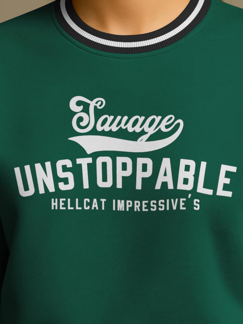 HELLCAT Tshirt for Woman | Full Sleeve Tshirt for Women | Varsity T Shirt for Women_ Green_Medium - Image 3