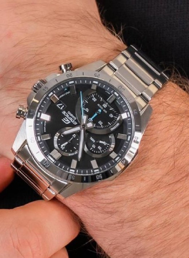 CASIO Men Stainless Steel Chronograph Wrist Watch EFR-571D-1AVUDF - 51 mm - Silver - Image 5