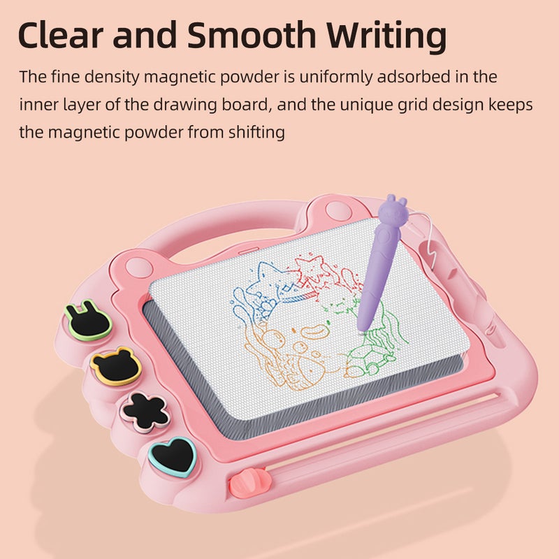 Magnetic Drawing Board for Toddler Kids Painting Writing Pad for Sketch Toy 2-3 Year with 4 Stamps and 1 Pen Educational Learning Aids Birthday Holiday Gift - Image 4