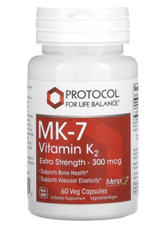 Protocol For Life Balance MK-7 Vitamin K2 Extra Strength 300 mcg 60 Veg Capsules 