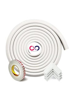 BRANDSFINITY Brandsfinity Edge & Corner Protector for Baby Proofing, 2m Edge Foam Strip & 4 Corner Protectors, Furniture Safety, Baby Bed Protector, Table Corner Guards  - Image 1