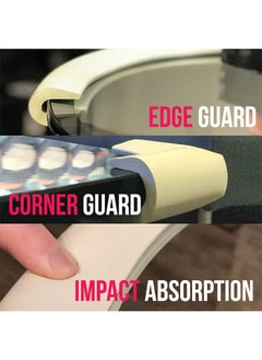 BRANDSFINITY Brandsfinity Edge & Corner Protector for Baby Proofing, 2m Edge Foam Strip & 4 Corner Protectors, Furniture Safety, Baby Bed Protector, Table Corner Guards  - Image 3