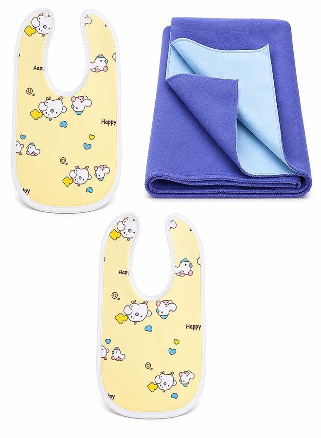 KALRA MAGIC® Waterproof Baby Arpon Bib 2PCS Baby Protective Sheet 1Pcs Combo Pack - Image 1