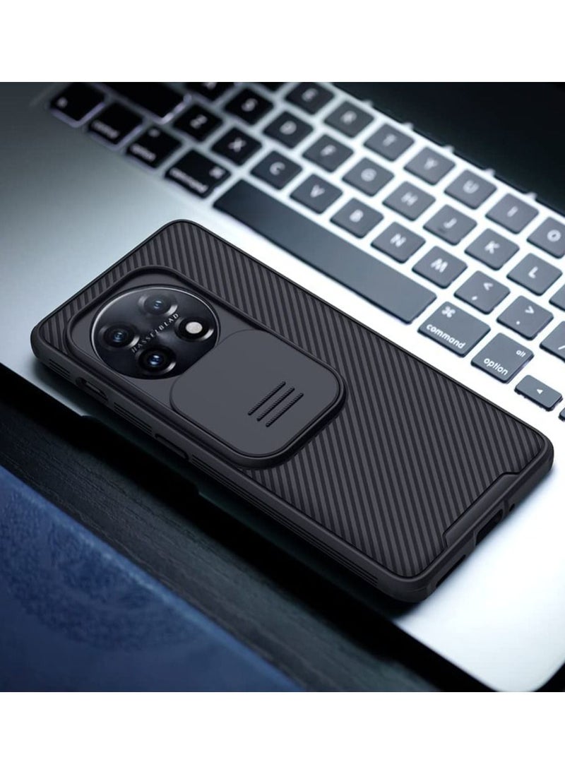 Nillkin Case Compatible with Oneplus 11, Slide Cover Camera Lens Protection Case TPU Bumper Hard PC Back Cover Oneplus11 (Black)  - Image 3