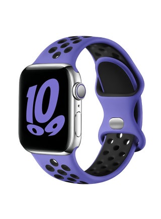 Compatible with Apple Watch Band 45mm 44mm 42mm 49mm ,Soft Silicone Sport Breathable Replacement Band Compatible for Apple Watch SE iWatch Series 7 8 6 5 4 3 2 1 ultra,Purple & Black L/M - pzsku/ZBE6EFA054B017A3AEF8DZ/45/_/1708182475/d8c47cff-5e2a-456f-9397-2186b7522ddf