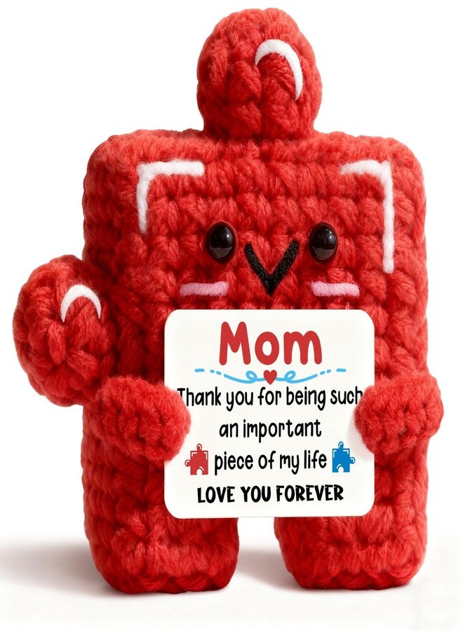 Sayregifty Gifts for Mom, Handmade Crochet Puzzle Piece Plush Keepsake, Christmas Mothers Day Birthday Gifts for Mom from Daughter Son, Emotional Thank You Presents for Moms Mother - Image 1