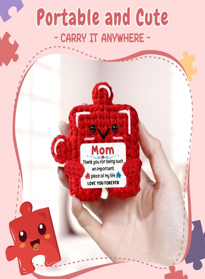 Sayregifty Gifts for Mom, Handmade Crochet Puzzle Piece Plush Keepsake, Christmas Mothers Day Birthday Gifts for Mom from Daughter Son, Emotional Thank You Presents for Moms Mother - Image 4