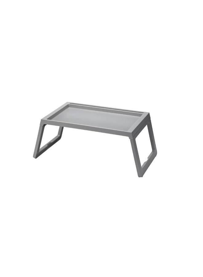 HOMESTAR طاولة سرير قابلة للطي مع أرجل قابلة للطي مكتب محمول للسرير للاستخدامات المتعددة رمادي - Image 3