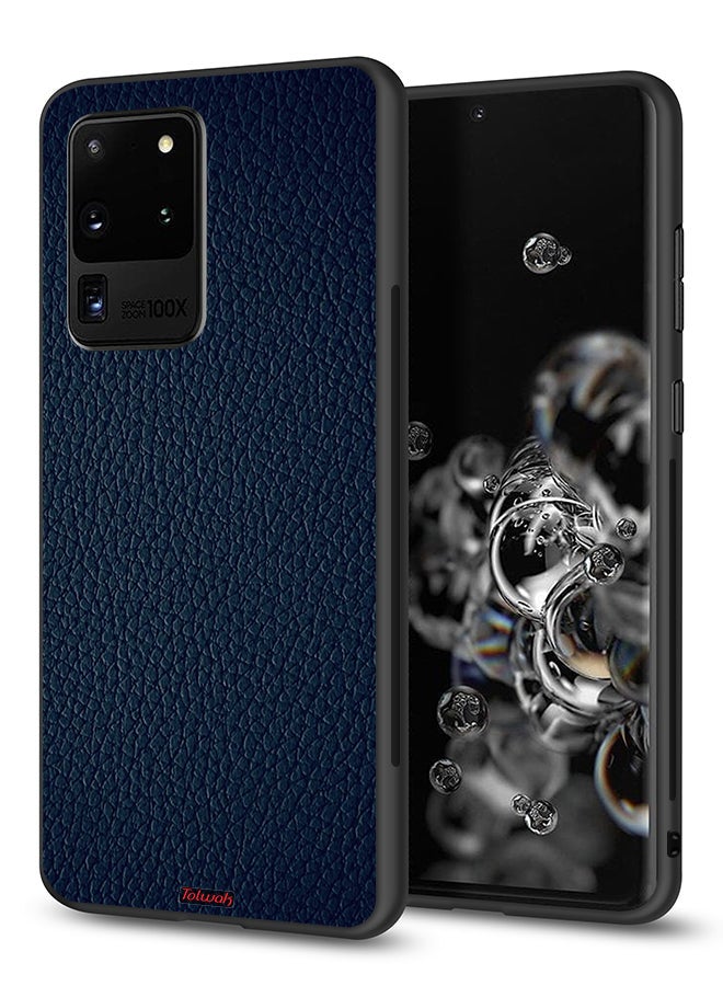 Tolwak غطاء حماية لجهاز سامسونج جالكسي S20 ألترا بنمط جلد - Image 1