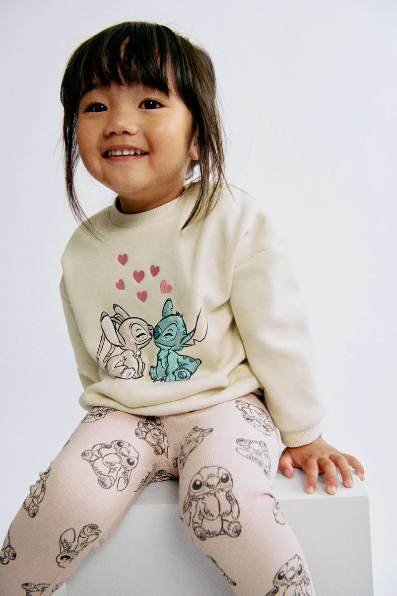 H&M Printed brushed-inside sweatshirt