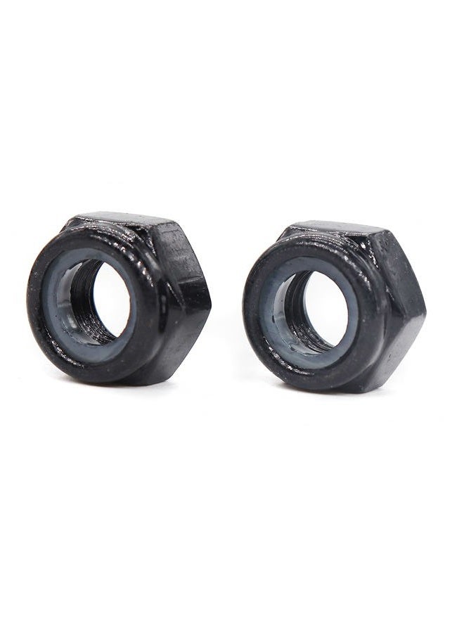 binifiMux 10Pcs M10 x 1.5mm Black Hex Nylon Insert Self Lock Nuts, Carbon Steel, Zinc Plated - Image 3
