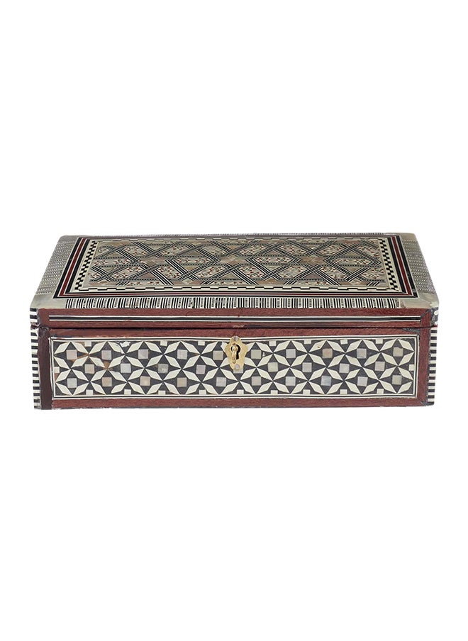 Generic - Hsg Seashell And Wood Jewelry Box  25 Cm - Multi Color - Image 1