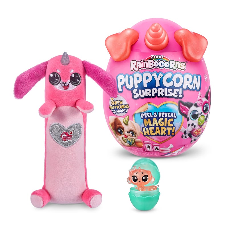 Rainbocorns Puppycorn Surprise Series 2 (Sausage Dog) by ZURU, Collectible Plush Stuffed Animal, Surprise Egg, Scratch n Sniff Sticker, Color Mix Slime, Ages 3+ for Girls, Children - Image 2