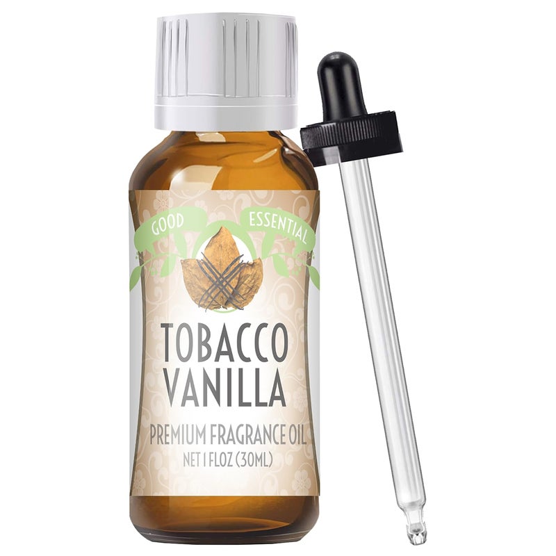 Good Essential Professional Tobacco Vanilla Fragrance Oil - 1 fl oz (30ml), for Diffusers, Candles, Soap, Lotion & Perfume Making