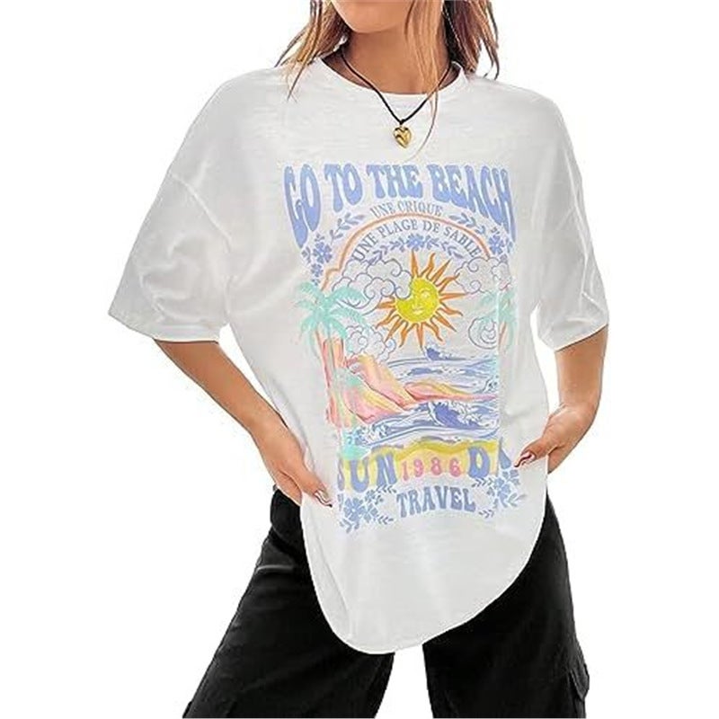 Round Neck Fun Pattern Wish Short Sleeve Top Men'S And Women'S T-Shirt Printing - Image 1