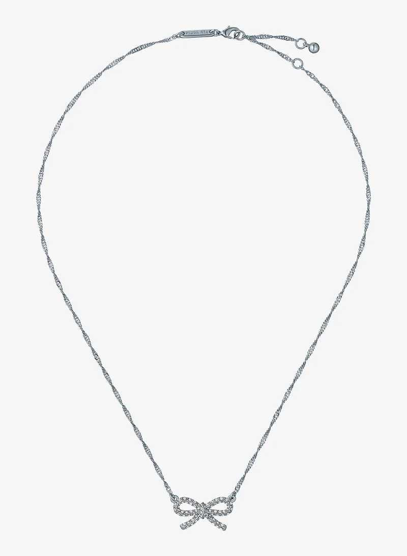 Ribah Crystal Ribbon Bow Pendant