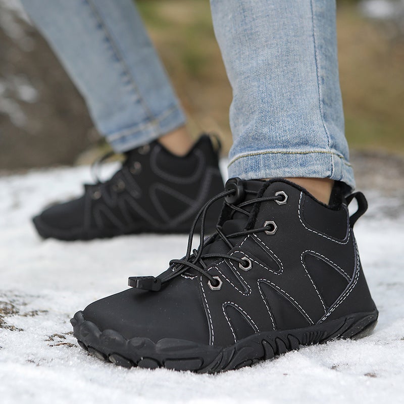 Children'S Snow Cotton Boots Men'S New Cotton Shoes Medium And Large Kidsren'S Boys' Five-Finger Fleece-Lined Warm Winter Kidsren'S Daily Cotton Shoes - Image 3