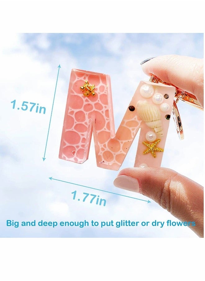 Generic - 134Pcs Silicone Alphabet Resin Molds Kit Letter Number Silicone Mold Epoxy Resin Casting Molds Keychain Making Set - Image 1